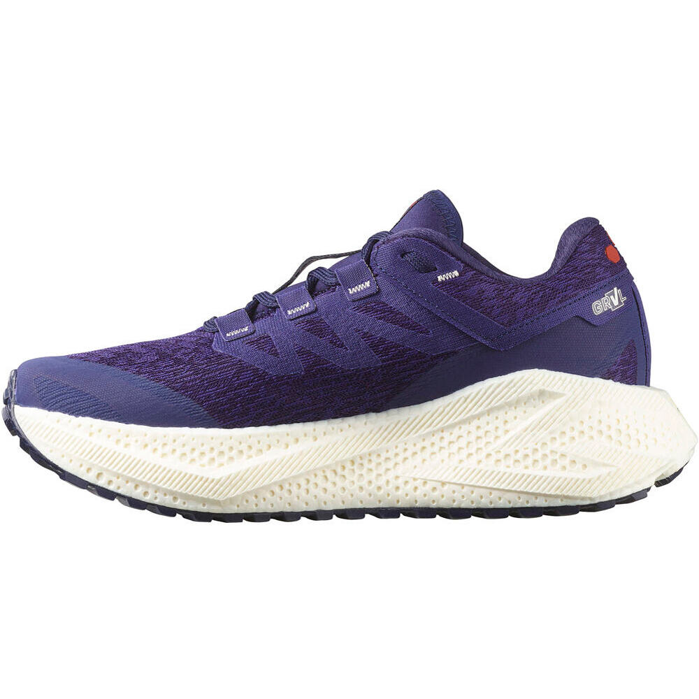 Salomon zapatilla running mujer AERO GLIDE 3 GRAVEL MORADO vista trasera