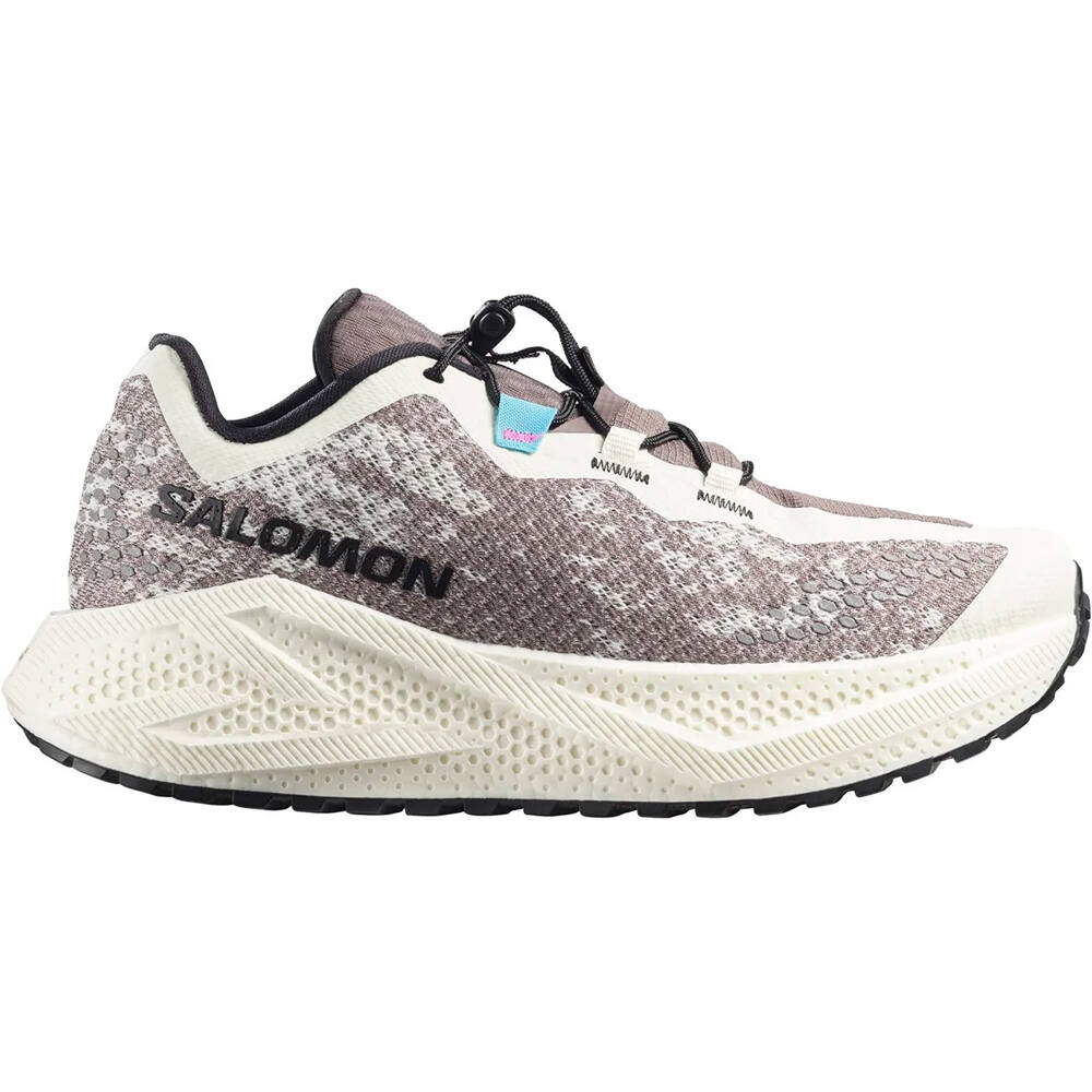 Salomon zapatilla running mujer AERO GLIDE 4 GRVL MARRON lateral exterior