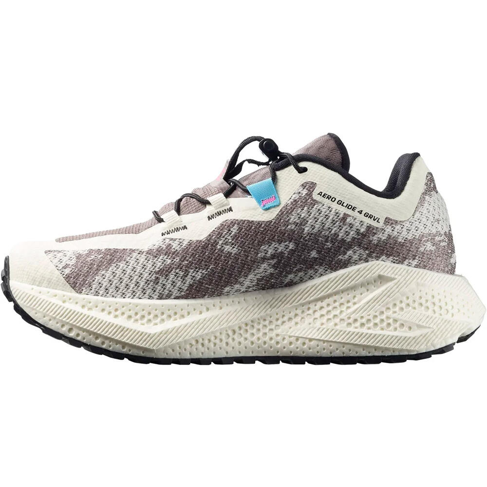Salomon zapatilla running mujer AERO GLIDE 4 GRVL MARRON puntera