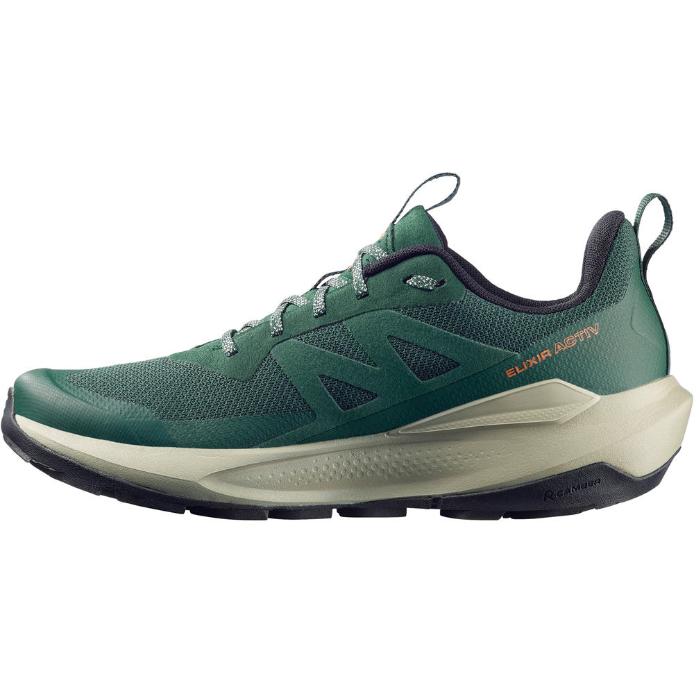 Salomon zapatilla trekking hombre ELIXIR ACTIV GORE-TEX VERDE puntera