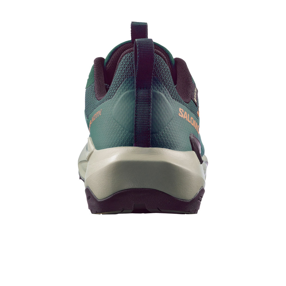 Salomon zapatilla trekking hombre ELIXIR ACTIV GORE-TEX VERDE vista trasera