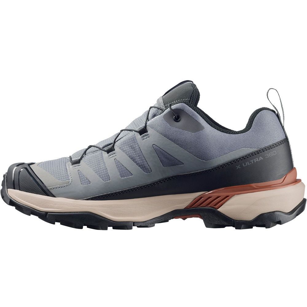 Salomon zapatilla trekking hombre X ULTRA 360 GORE-TEX GRIS puntera