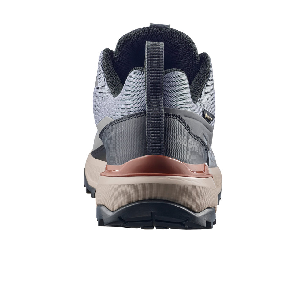 Salomon zapatilla trekking hombre X ULTRA 360 GORE-TEX GRIS vista trasera