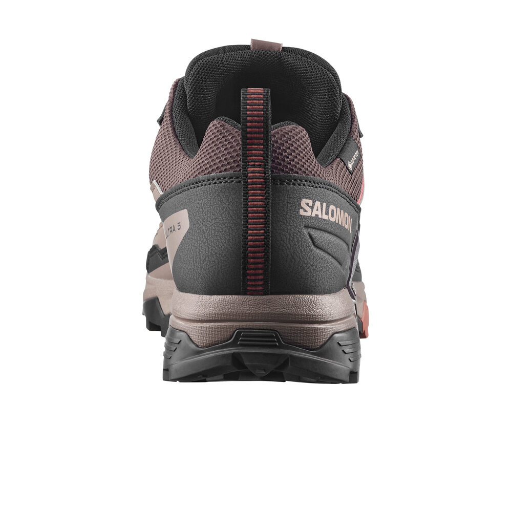 Salomon zapatilla trekking hombre X ULTRA 5 GORE-TEX NEGRO vista trasera