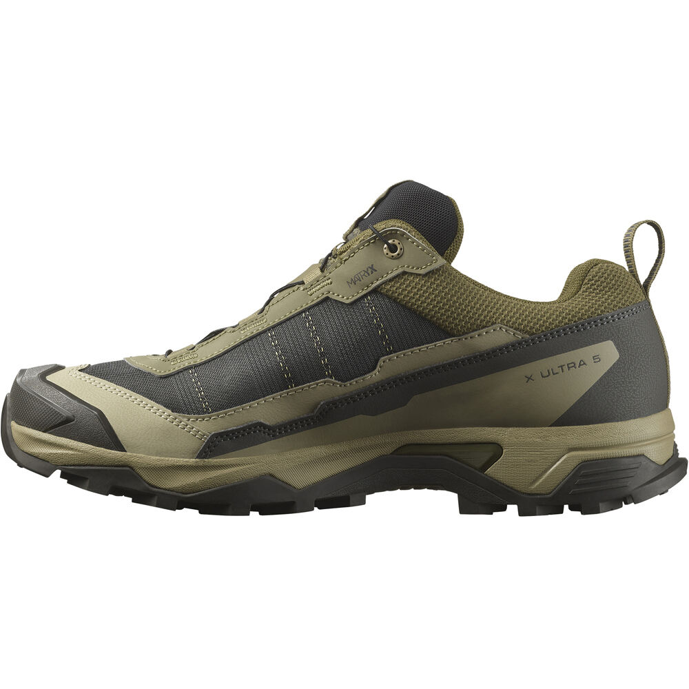 Salomon zapatilla trekking hombre X ULTRA 5 GORE-TEX VERDE lateral interior