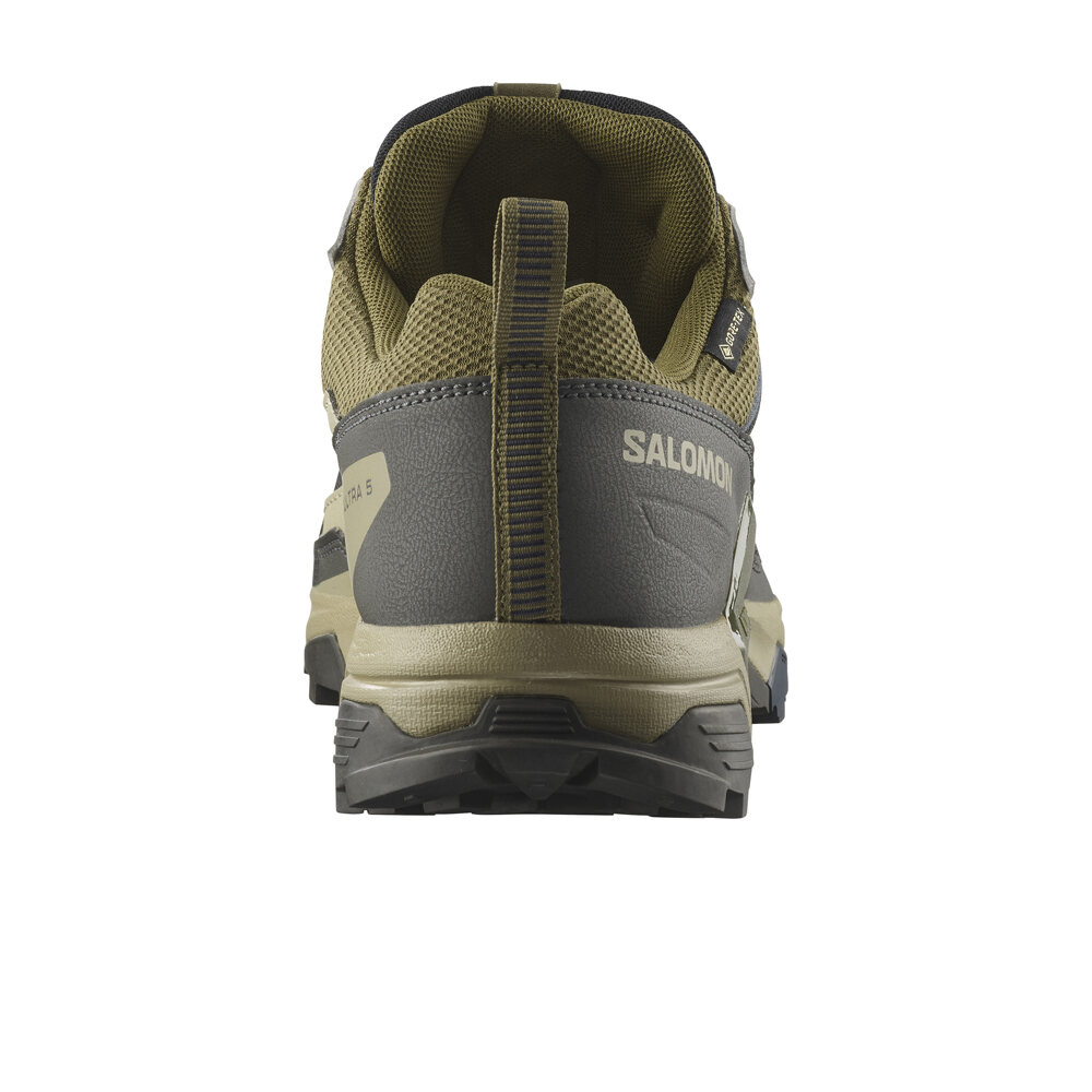 Salomon zapatilla trekking hombre X ULTRA 5 GORE-TEX VERDE vista trasera