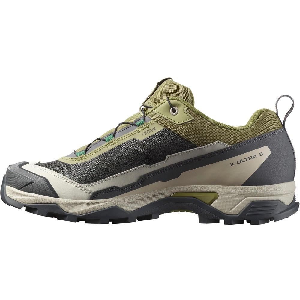 Salomon zapatilla trekking hombre X ULTRA 5 VERDE lateral interior