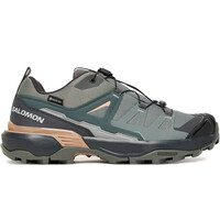 Salomon zapatilla trekking mujer X ULTRA 360 GORE-TEX GRIS lateral exterior