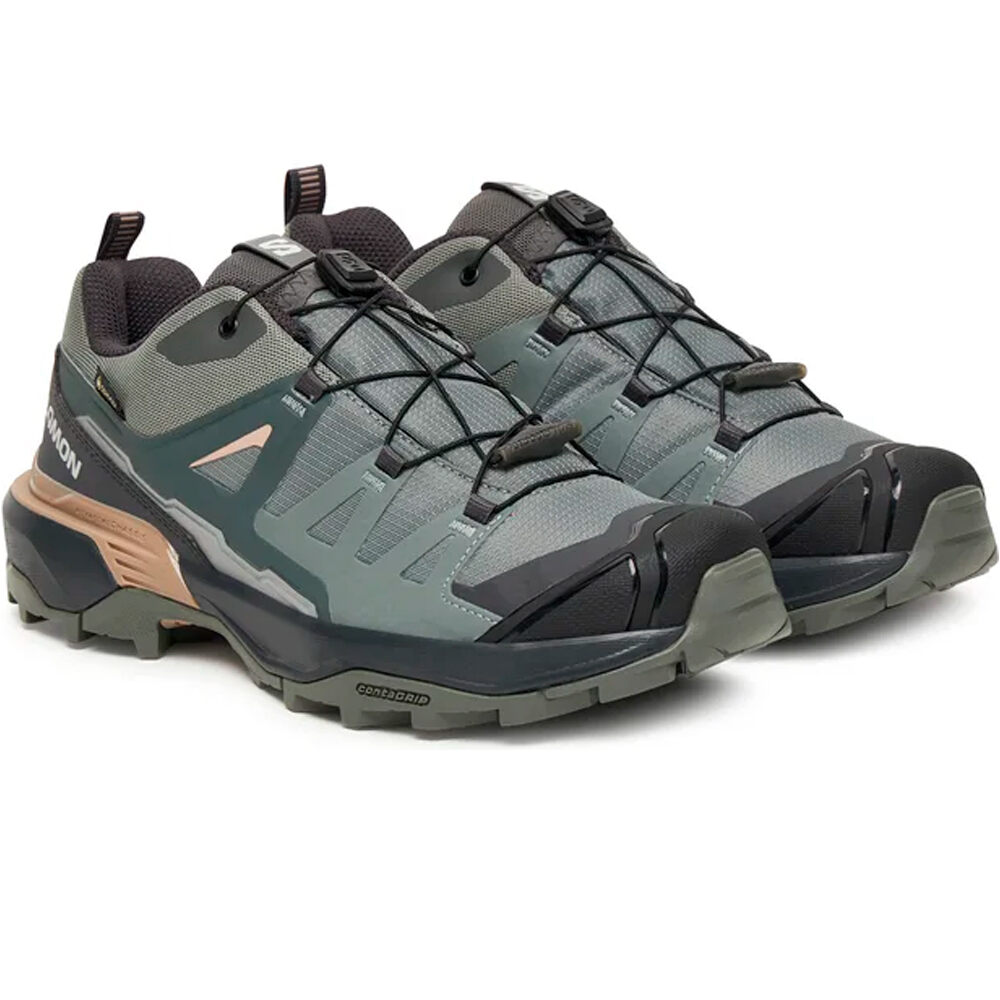 Salomon zapatilla trekking mujer X ULTRA 360 GORE-TEX GRIS lateral interior