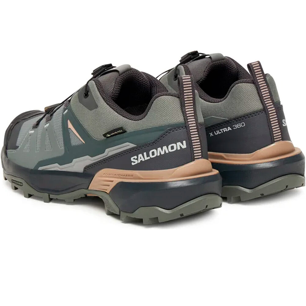 Salomon zapatilla trekking mujer X ULTRA 360 GORE-TEX GRIS puntera