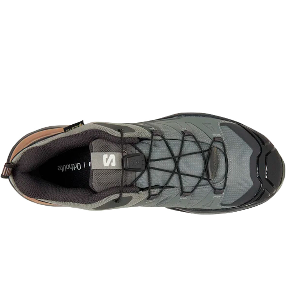 Salomon zapatilla trekking mujer X ULTRA 360 GORE-TEX GRIS vista superior