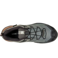 Salomon zapatilla trekking mujer X ULTRA 360 GORE-TEX GRIS vista superior