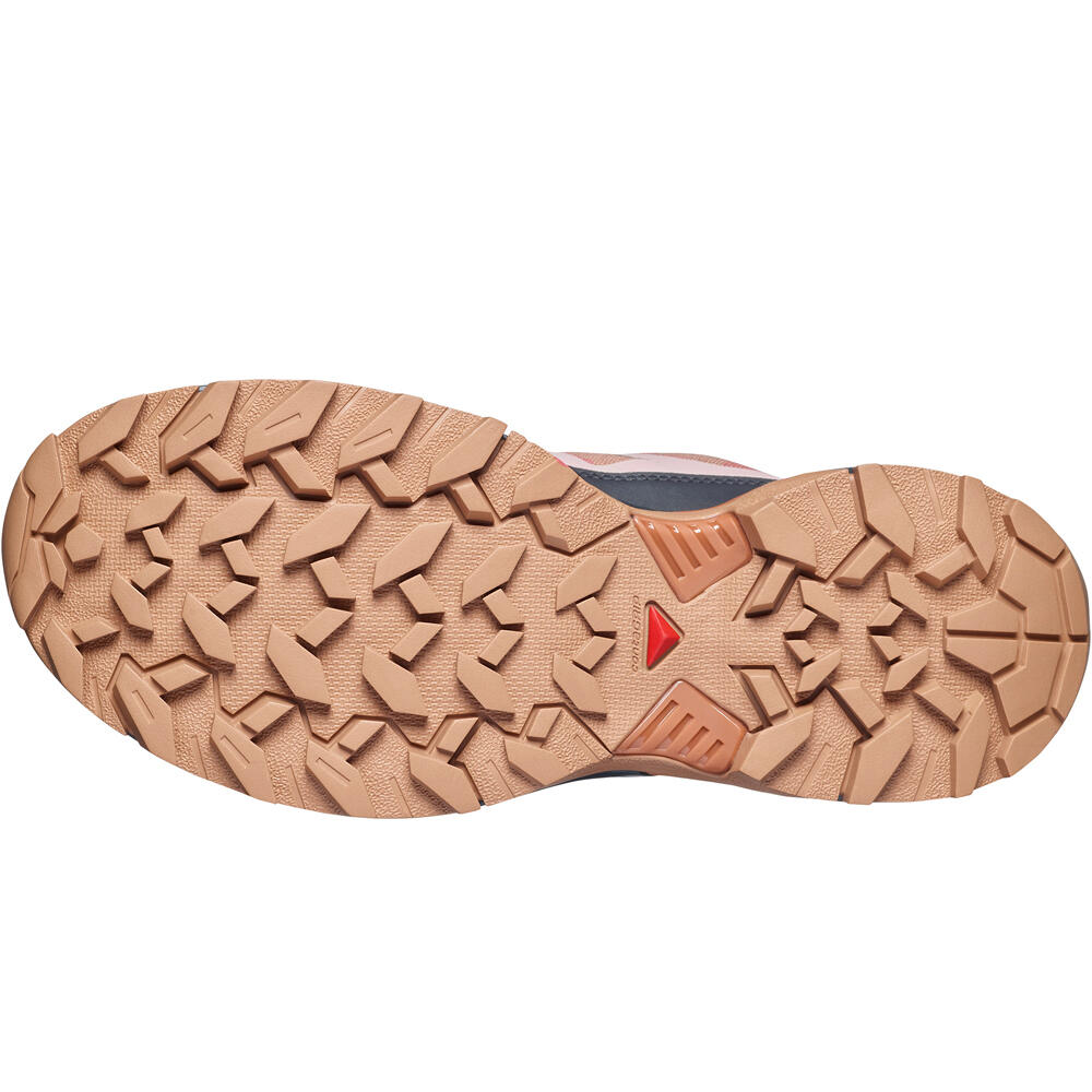 Salomon zapatilla trekking mujer X ULTRA 360 GORE-TEX MARRON vista superior