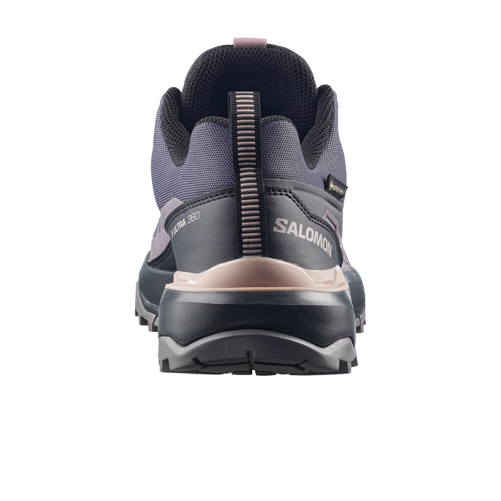 Salomon zapatilla trekking mujer X ULTRA 360 GORE-TEX NEGRO vista trasera
