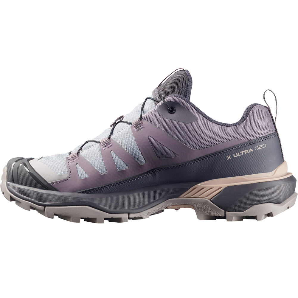 Salomon zapatilla trekking mujer X ULTRA 360 GRIS puntera