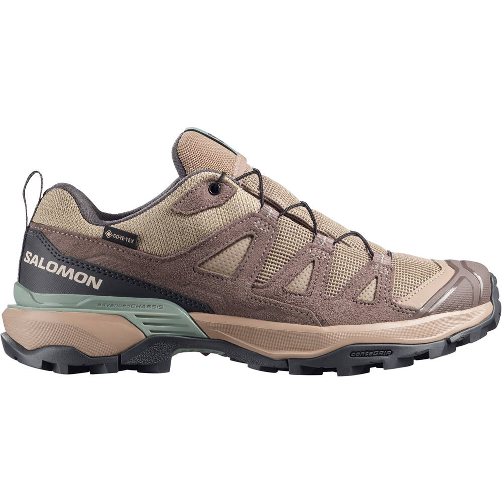 Salomon zapatilla trekking mujer X ULTRA 360 LTR GORE-TEX MARRON lateral exterior