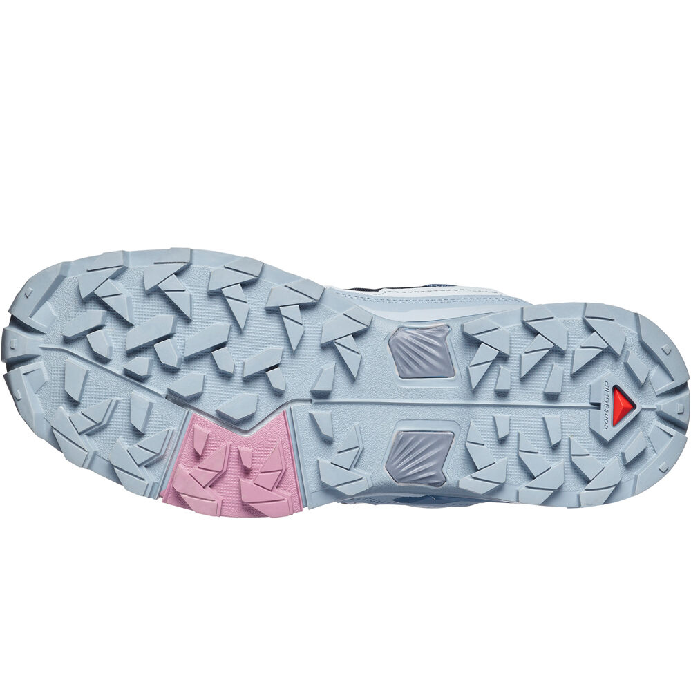 Salomon zapatilla trekking mujer X ULTRA 5 GRIS vista superior