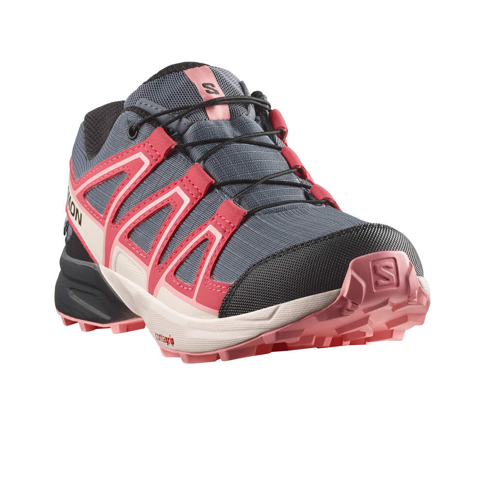 Salomon zapatilla trekking niño SPEEDCROSS WATERPROOF GRIS lateral interior