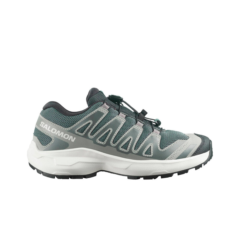 Salomon zapatilla trekking niño XA PRO GRIS lateral exterior