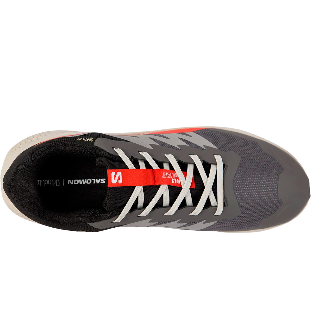 Salomon zapatillas trail hombre ALPHAGLIDE GORE-TEX GRIS vista trasera