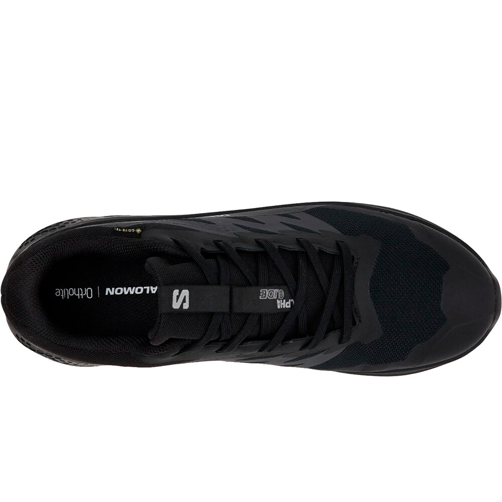 Salomon zapatillas trail hombre ALPHAGLIDE GORE-TEX NEGRO vista trasera