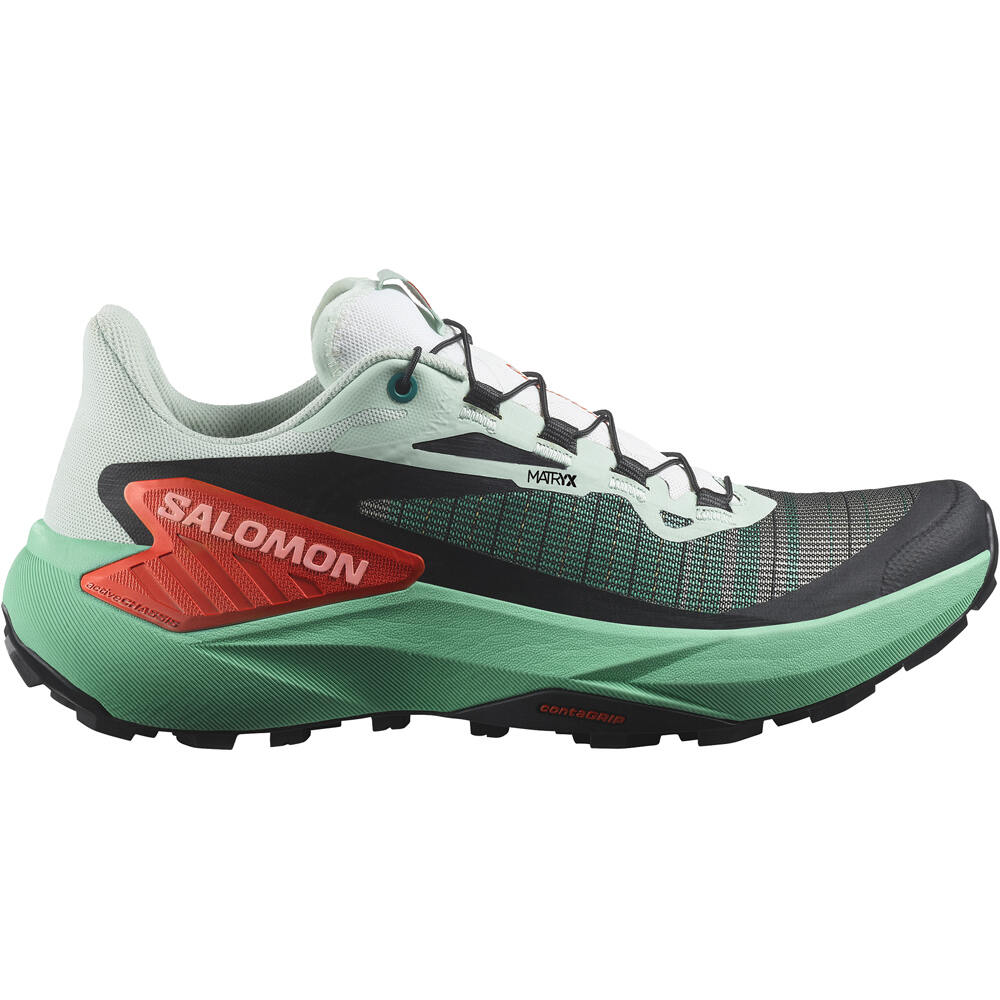 Salomon zapatillas trail mujer GENESIS NEGRO lateral exterior