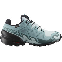 Salomon zapatillas trail mujer SPEEDCROSS 6 GORE-TEX AZUL lateral exterior