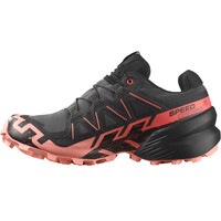Salomon zapatillas trail mujer SPEEDCROSS 6 GORE-TEX NEGRO vista trasera