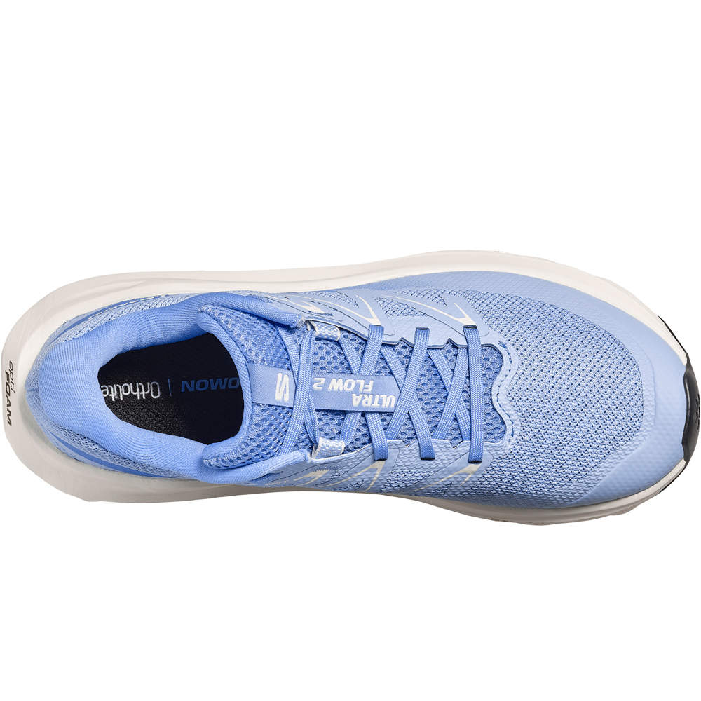 Salomon zapatillas trail mujer ULTRA FLOW 2 AZUL vista superior