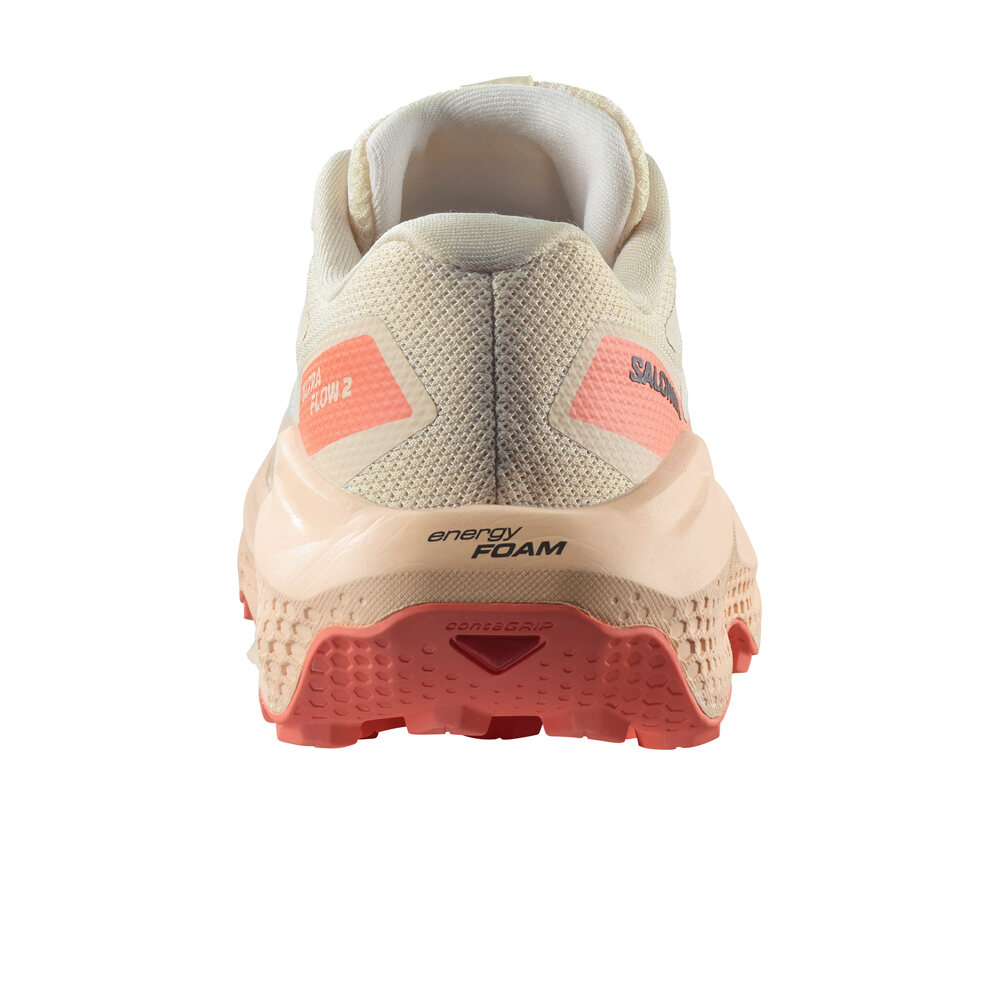 Salomon zapatillas trail mujer ULTRA FLOW 2 MARRON vista trasera