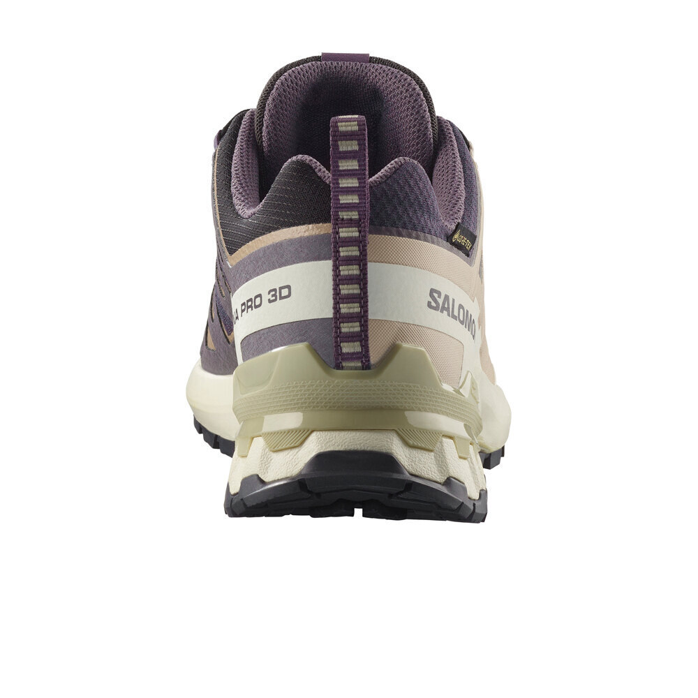 Salomon zapatillas trail mujer XA PRO 3D V9 GORE TEX GRIS vista trasera