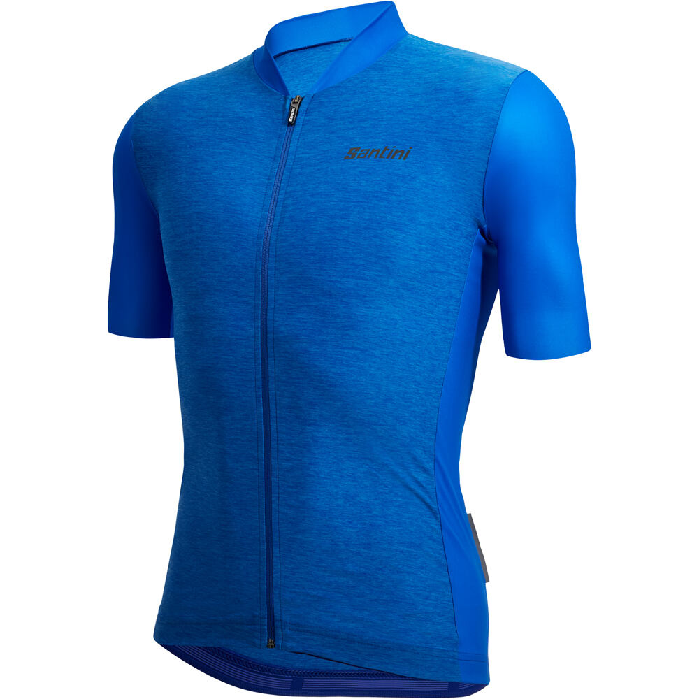 Santini maillot manga corta hombre COLORE PURO AZUL vista detalle