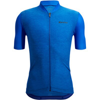 Santini maillot manga corta hombre COLORE PURO AZUL vista frontal