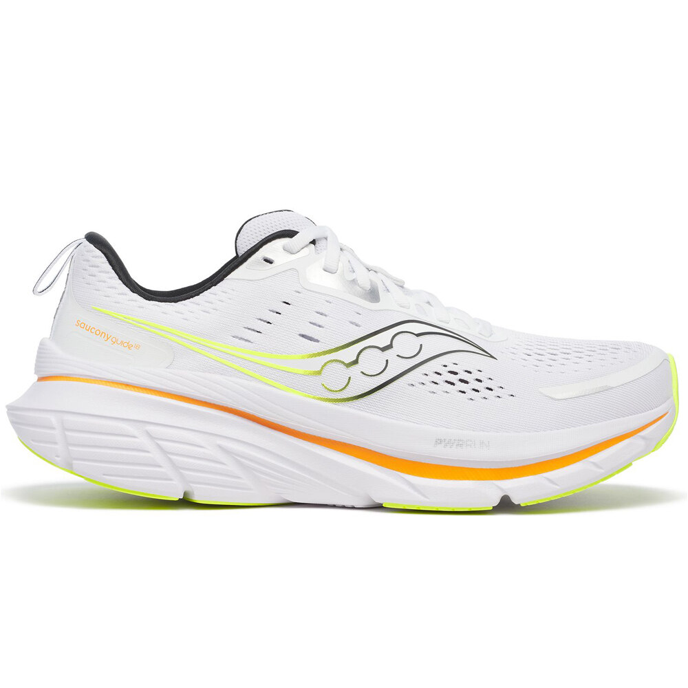 Saucony zapatilla running hombre GUIDE 18 BLANCO lateral exterior