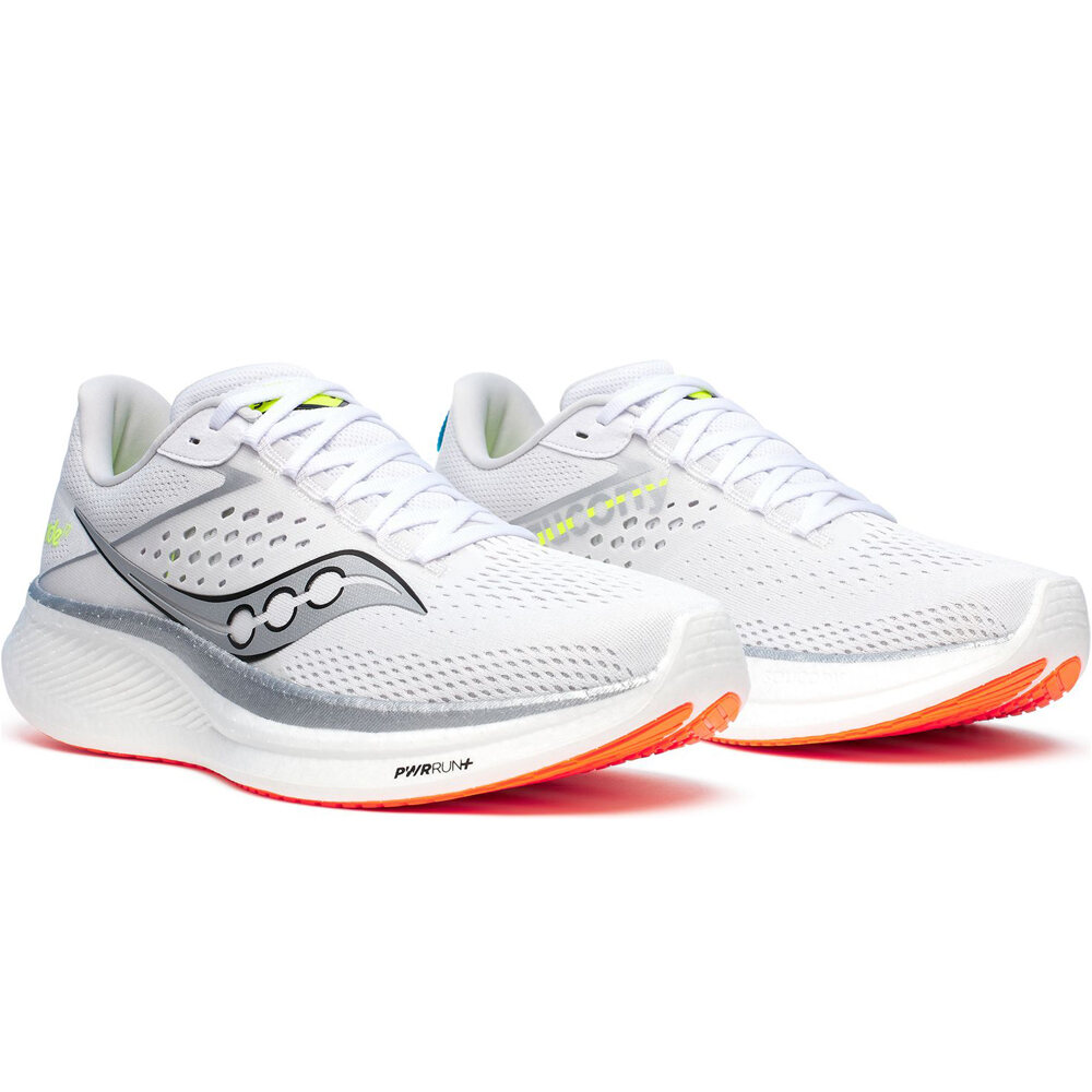 Saucony zapatilla running hombre RIDE 17 BLANCO lateral interior