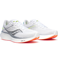 Saucony zapatilla running hombre RIDE 17 BLANCO lateral interior