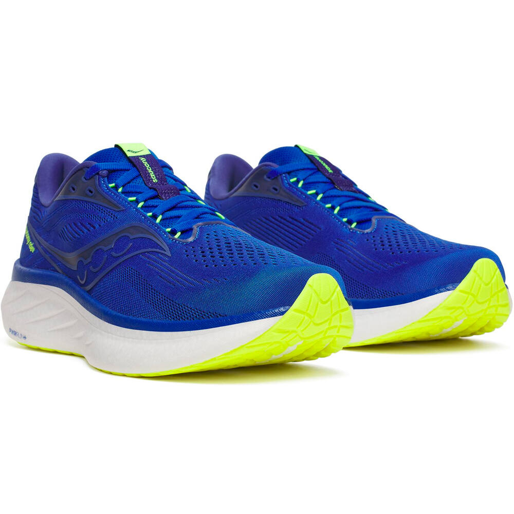 Saucony zapatilla running hombre RIDE 18 AZUL lateral interior