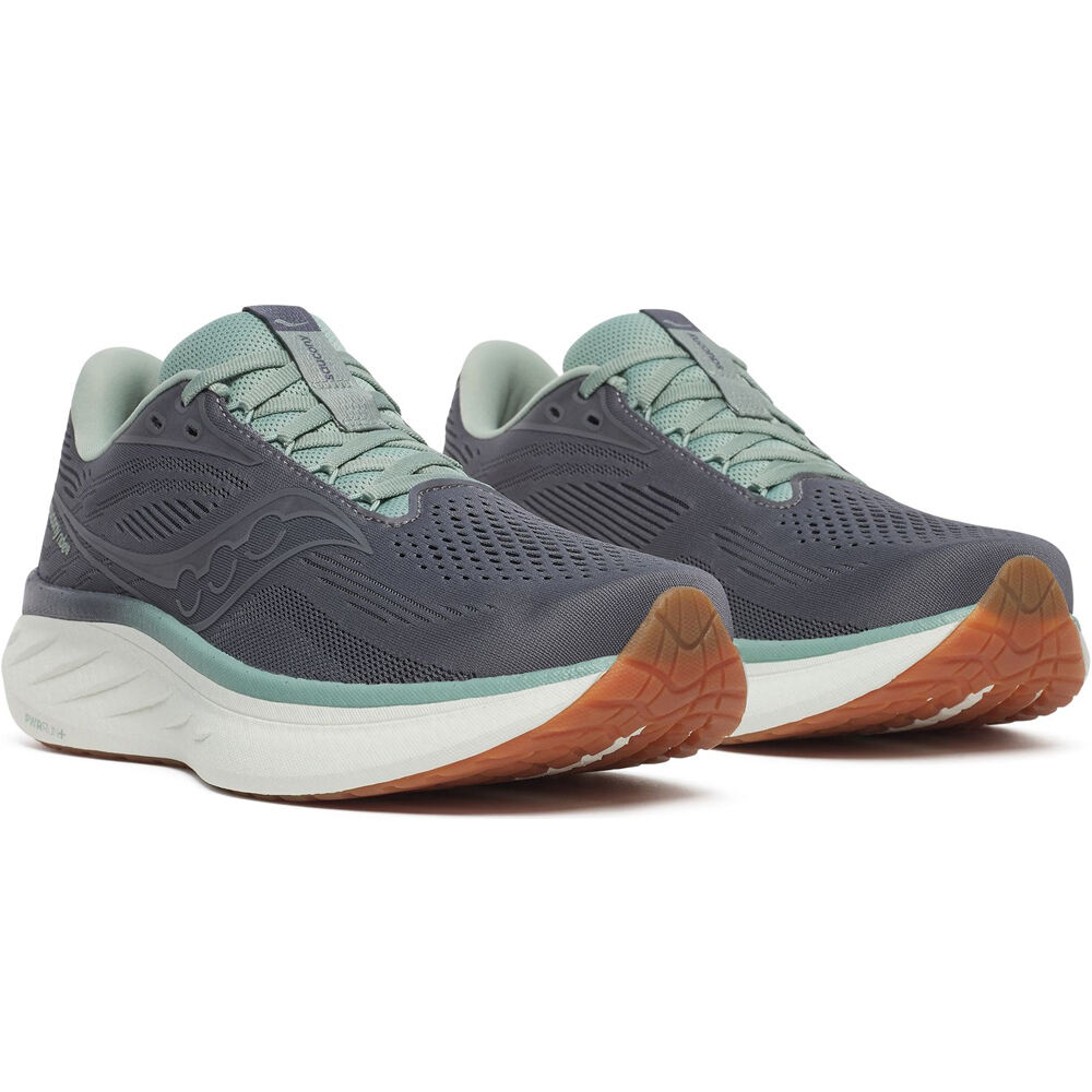 Saucony zapatilla running hombre RIDE 18 GRIS lateral interior