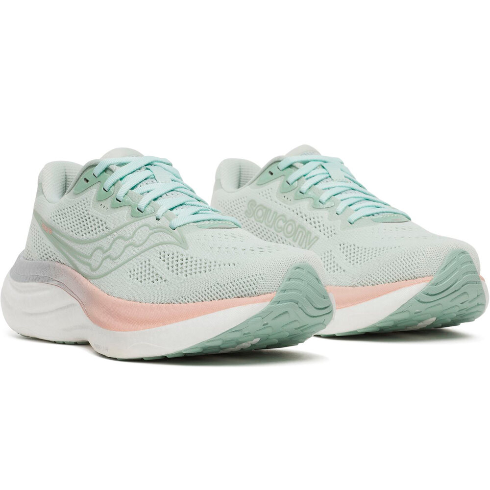 Saucony zapatilla running mujer RIDE 19 VERDE lateral interior