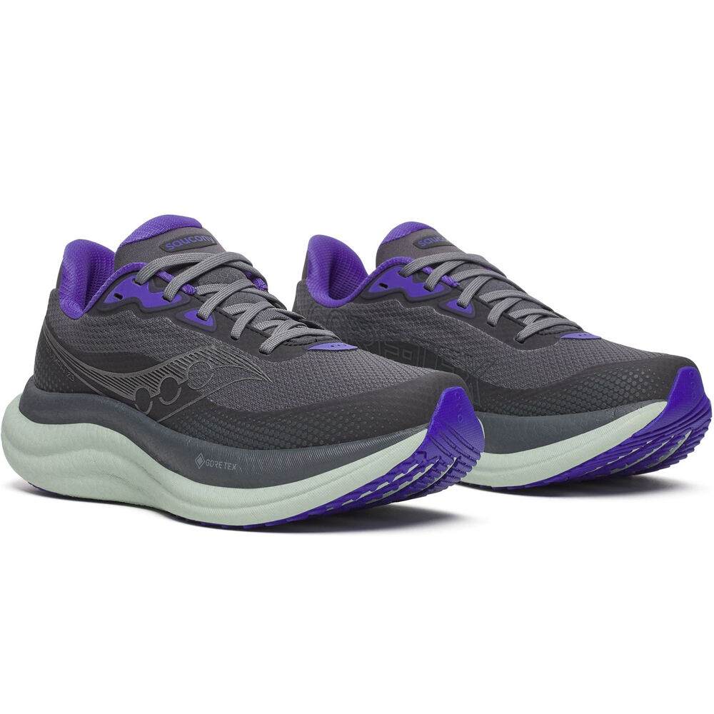 Saucony zapatilla running mujer TRIUMPH 23 GORE-TEX GRIS lateral interior