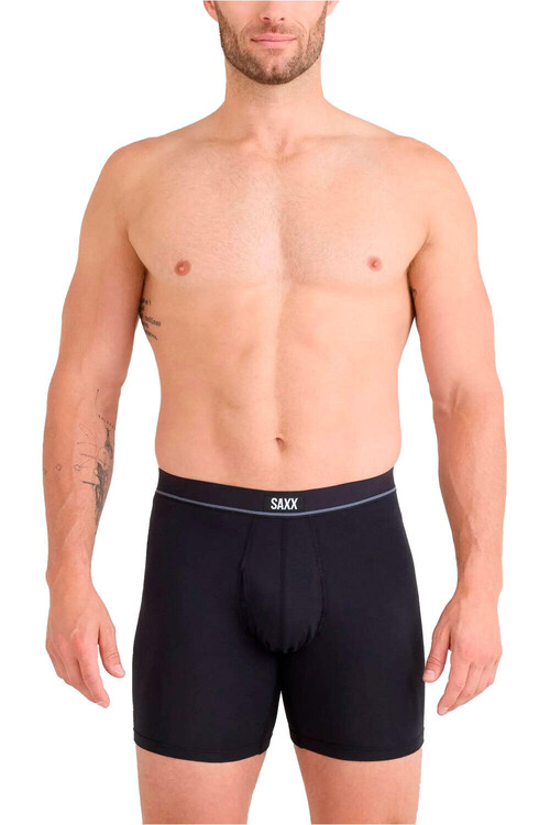 SAXX ESSENTIAL COTTON BOXER negro