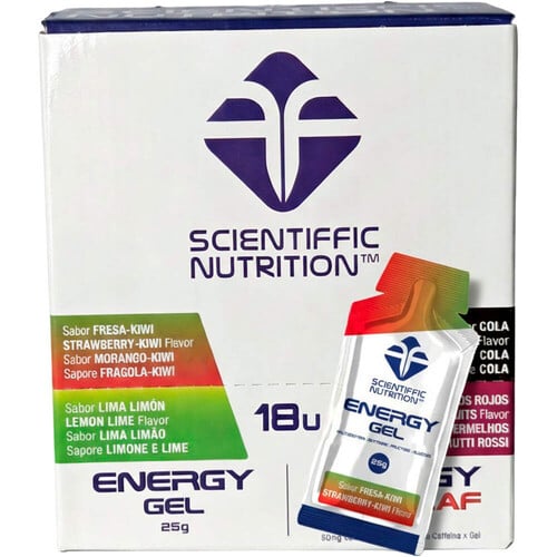 SCIENTIFFIC NUTRITION CAJA GEL ENERGY 25G FRESA KIWI 18 UDS