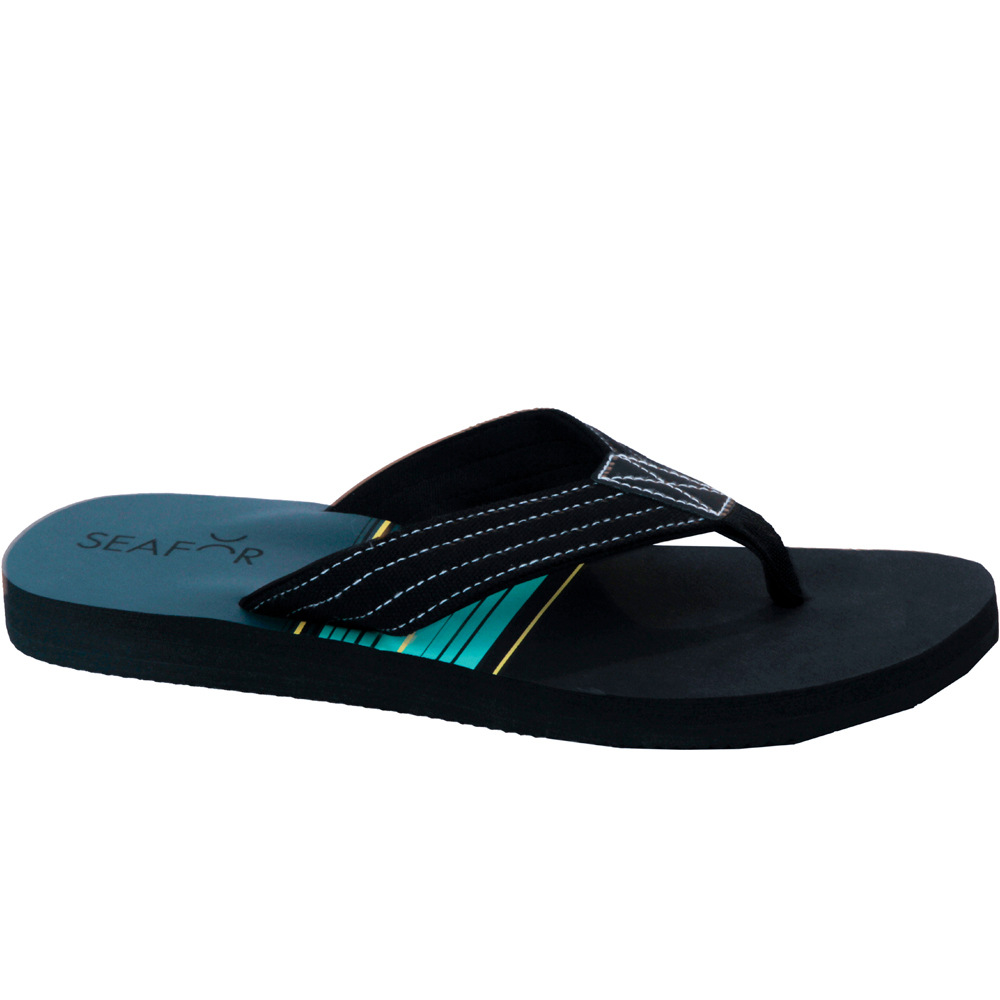 Seafor chanclas hombre LOGAN FLIP FLOP NEGRO lateral interior