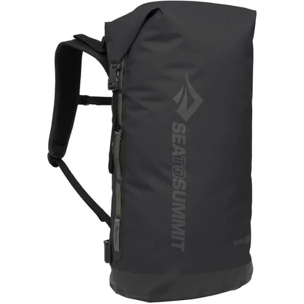 Seatosummit bolsa estanca MOCHILA ESTANCA BIG RIVER 30L NEGRO vista frontal