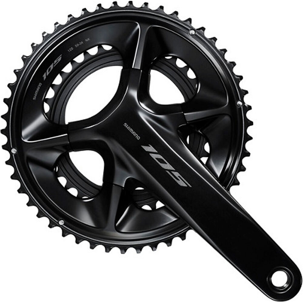 Shimano bielas carretera CRANKSET 12-SPEED NEGRO vista frontal