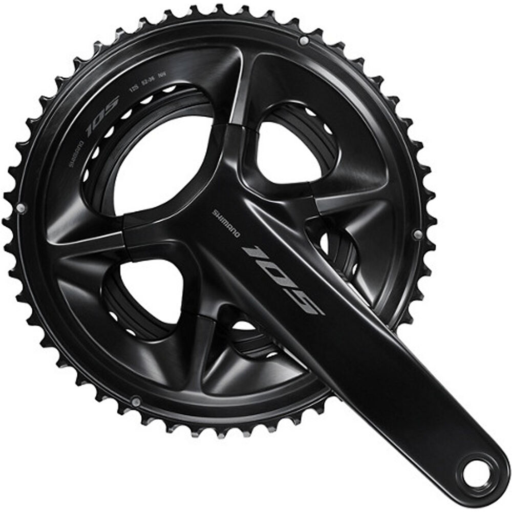 Shimano bielas carretera CRANKSET 12-SPEED NEGRO vista frontal
