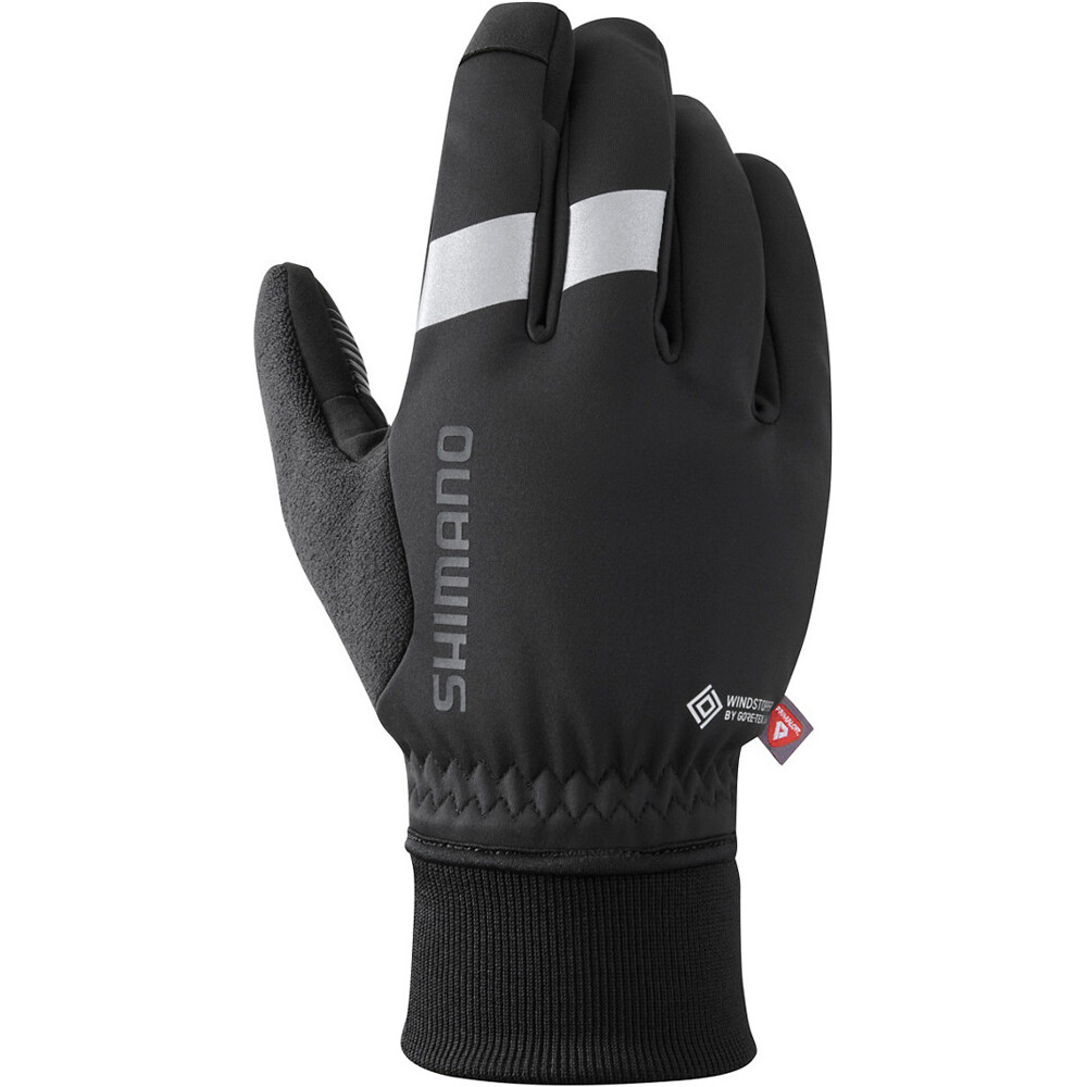 Shimano guantes ciclismo invierno Windstopper Primaloft Gloves NEGRO vista frontal