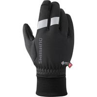 Shimano guantes ciclismo invierno Windstopper Primaloft Gloves NEGRO vista frontal