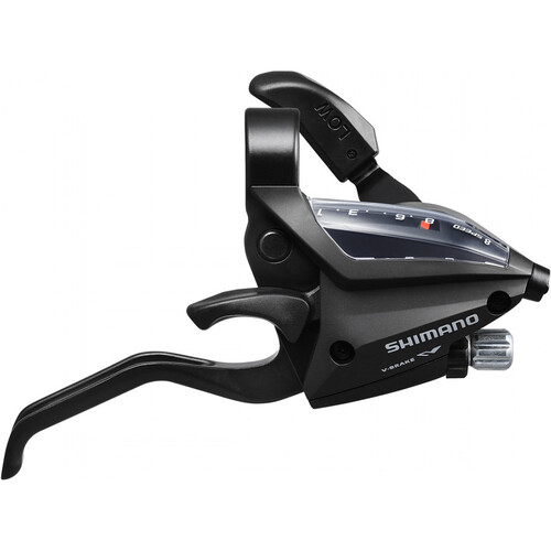 Shimano juego manetas cambio/frenos bicicleta DOBLEMANDO DR. 8V NEGRO ST-EF500 2 DEDOS 