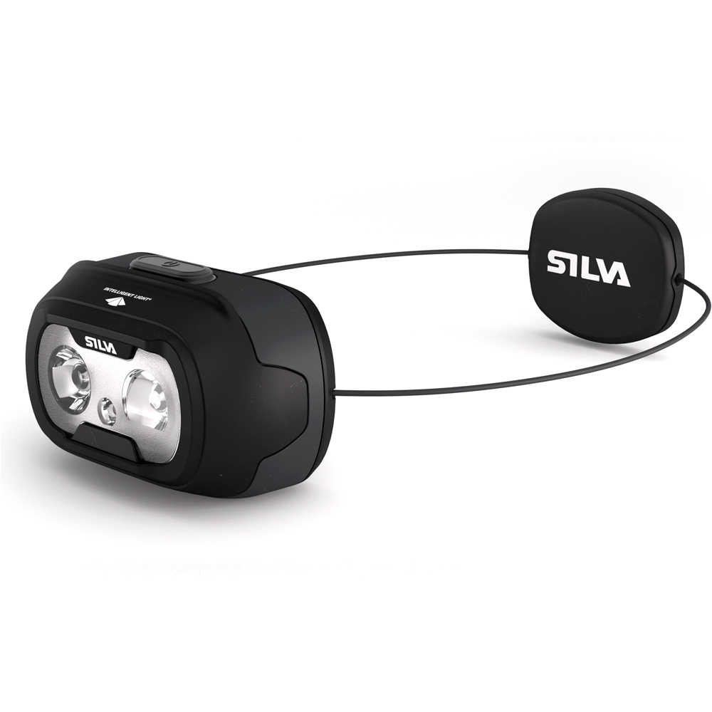 Silva frontal SEEK CORD RECHARGE Midnight frontal 450 lm/IP65/Li-Po 1,35/U NEGRO vista frontal
